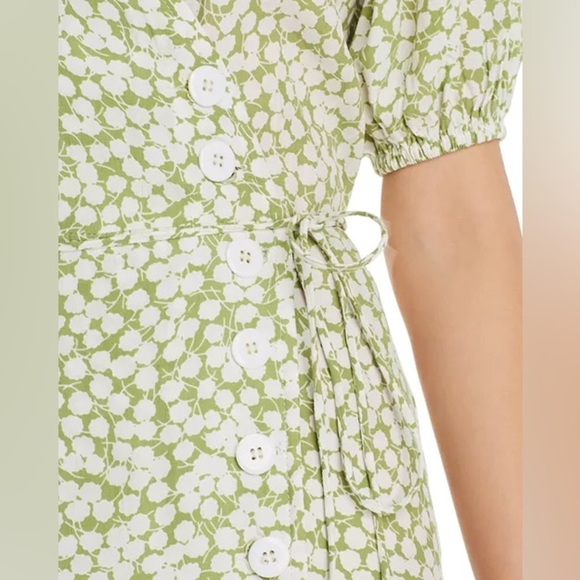 Faithfull the Brand Light Green Floral Midi Dress - Picture 3 of 10